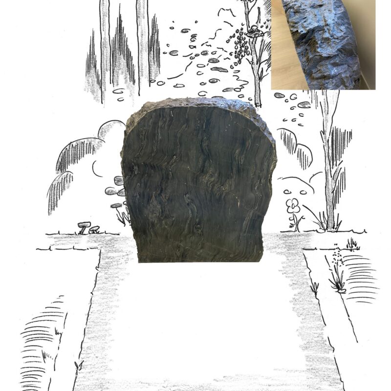 Verde Unico ruwe steen met gezoete voorkant