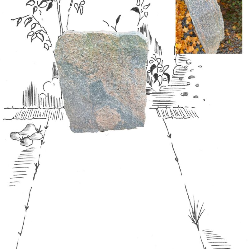 Halmstad graniet gebrande ruwe steen