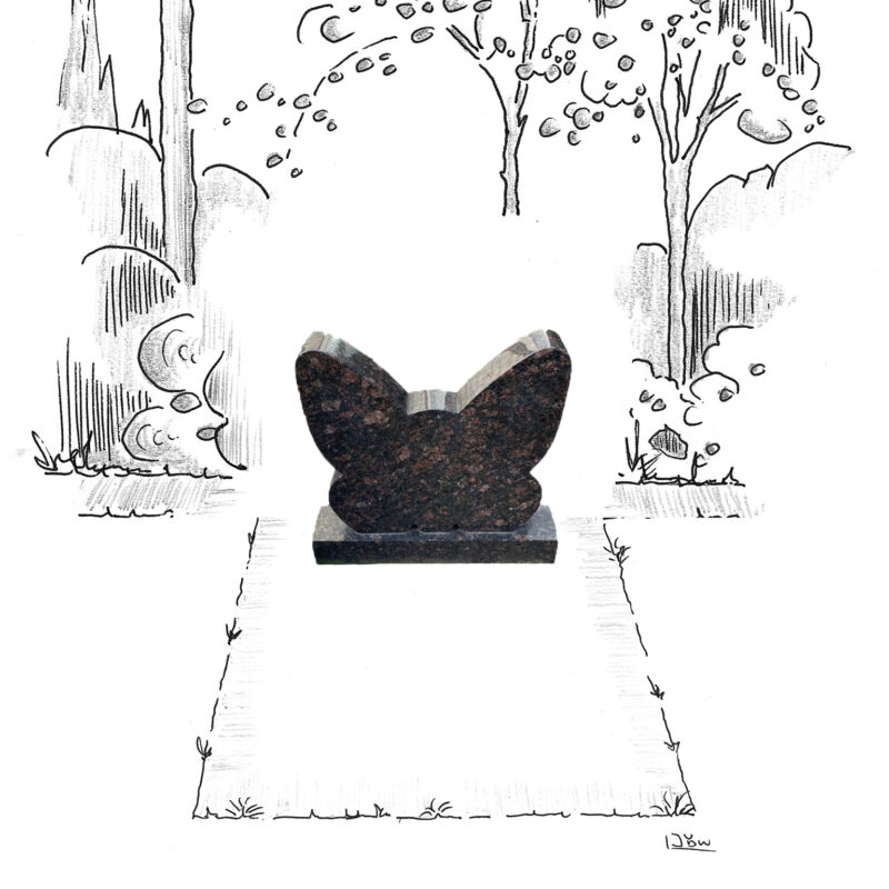 Tan Brown kindermonument vlinder