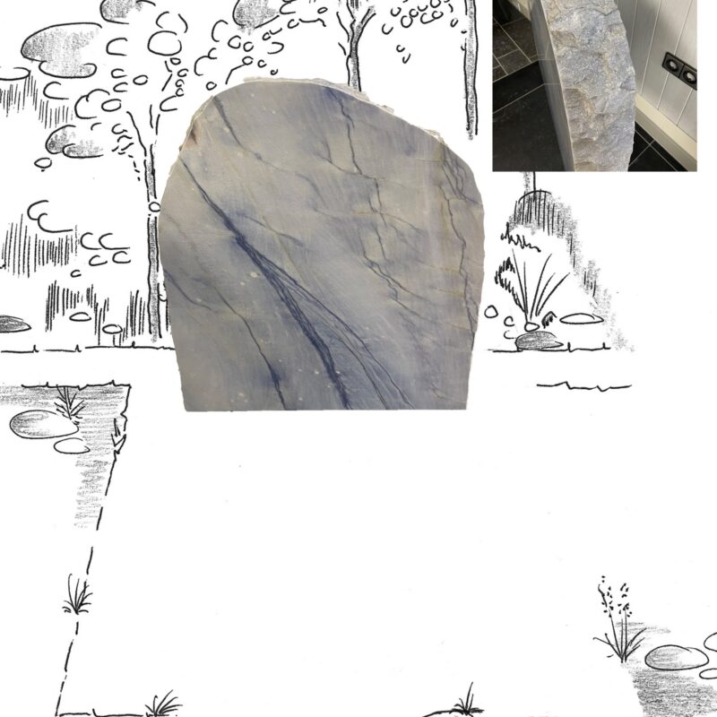 Azul Macuba gepolijste steen