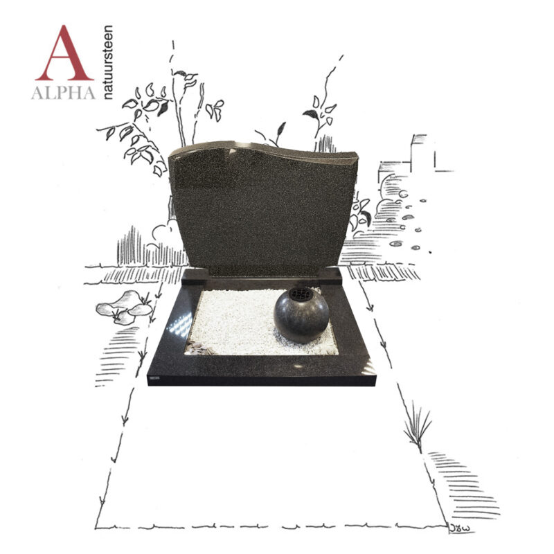 Royal Impala staand monument golfkop met kepen en kort voorstuk