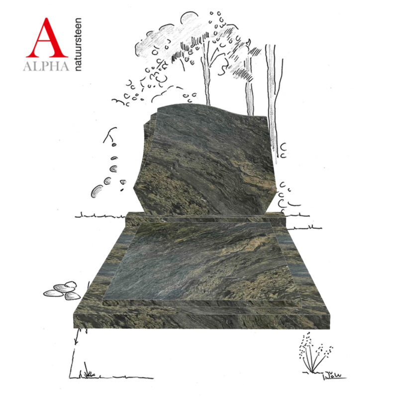 Waaier in Picasso Verde met dekplaat