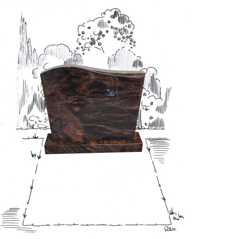 Indian aurora staand monument met golfkop